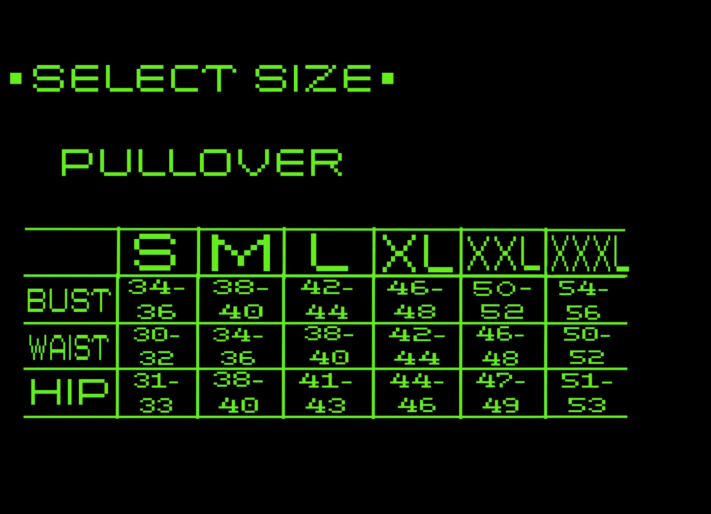 Pullover- anatomy