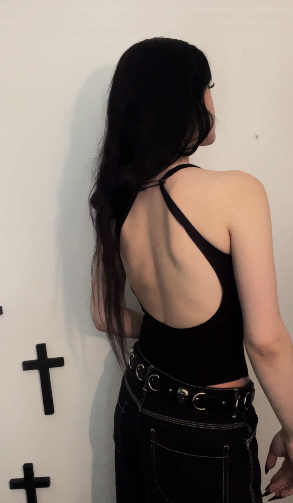 Skeleton coffin bodysuit