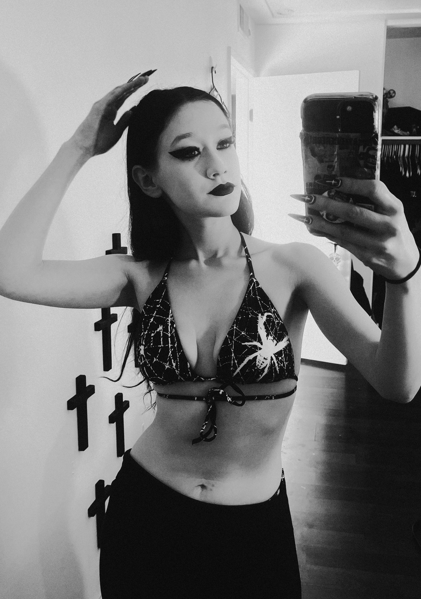 Spider web bikini top