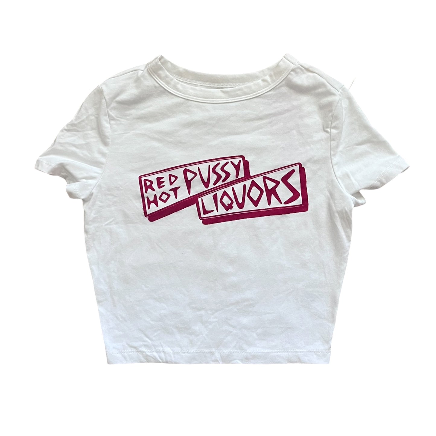 Red hot pussy liquor cropped baby tee 1/1