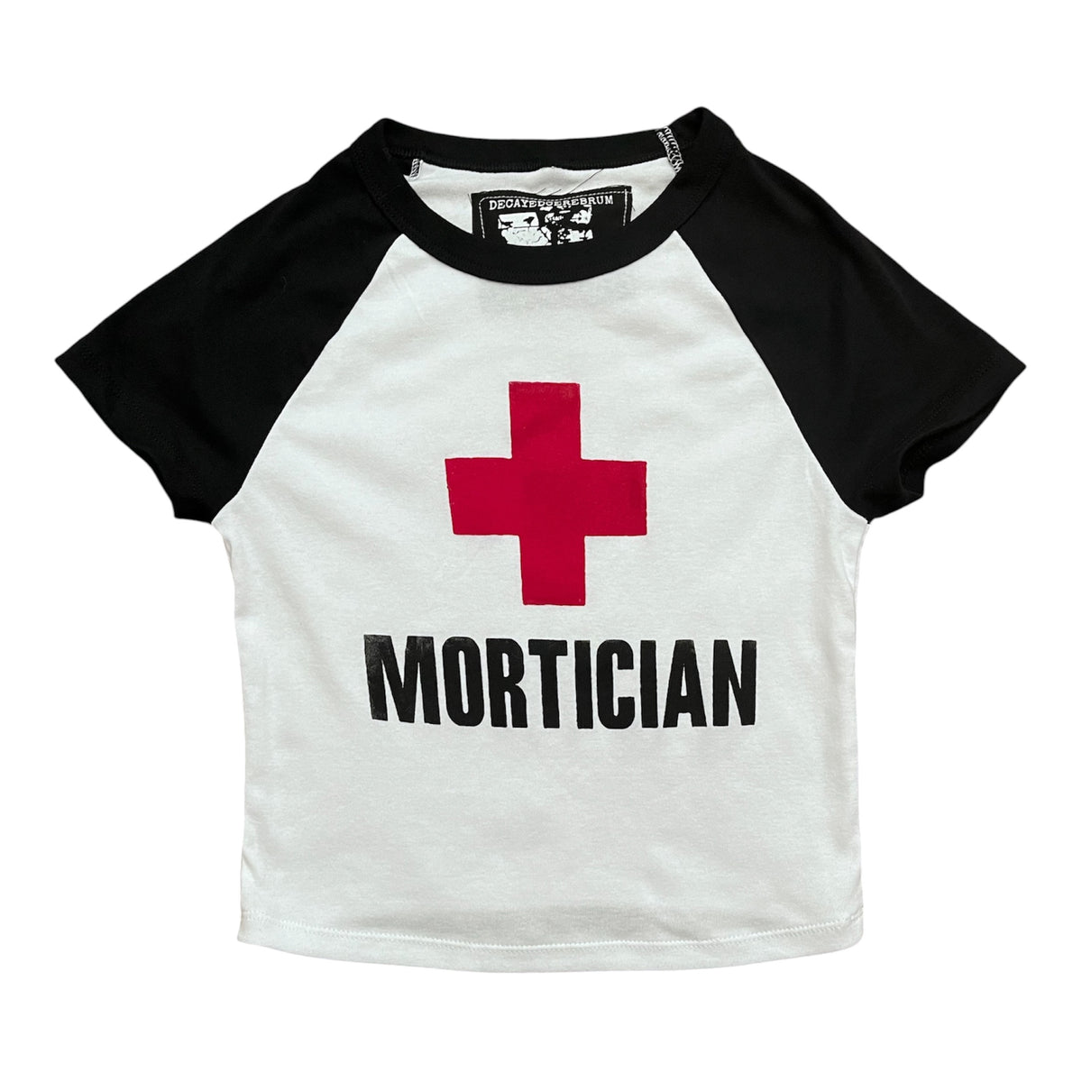 Mortician cropped baseball tee reject (Copy)
