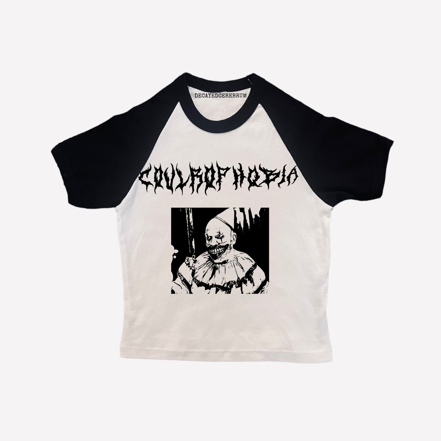 Coulrophobia baseball tee