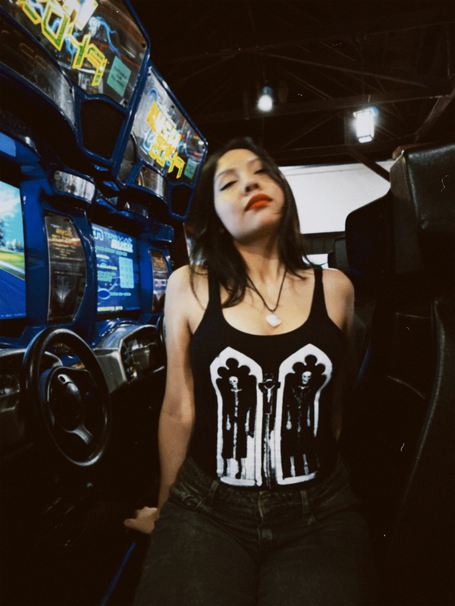 Skeleton coffin bodysuit