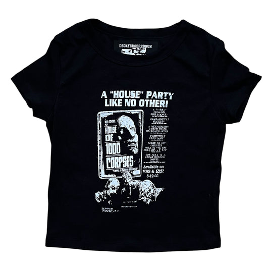 A house party like no other! cropped baby tee reject (Copy)