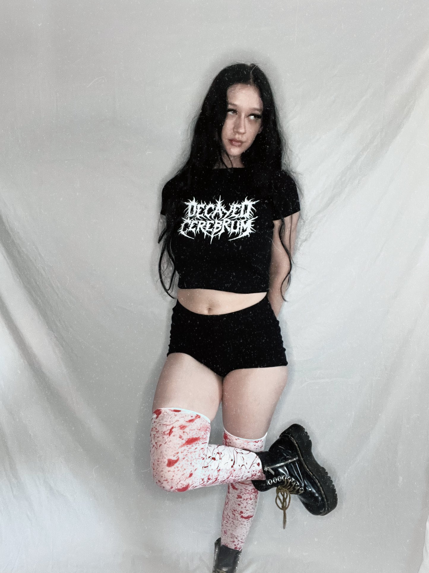 Decayedcerebrum logo cropped baby tee