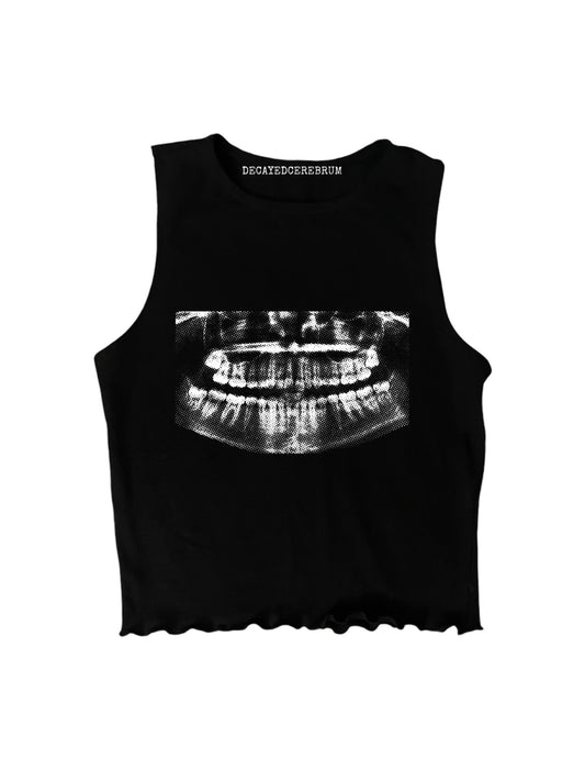 Alien X-ray lettuce trim cropped muscle tee