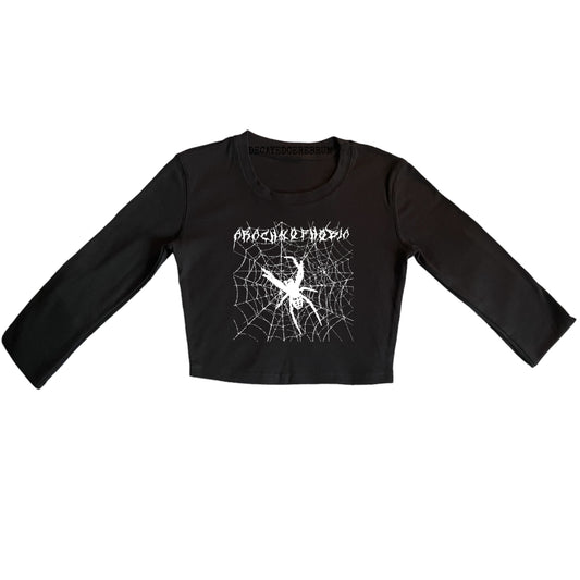 Arachnophobia cropped long sleeve