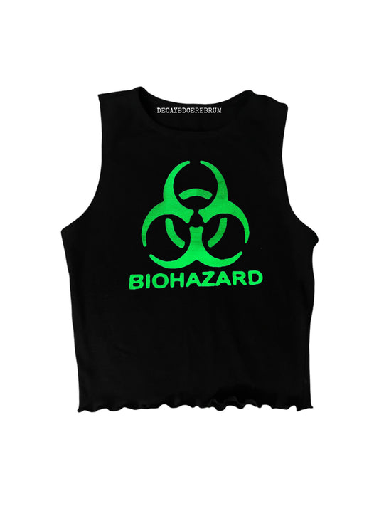 Biohazard lettuce trim cropped muscle tee
