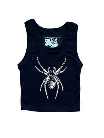 Spider cropped tank