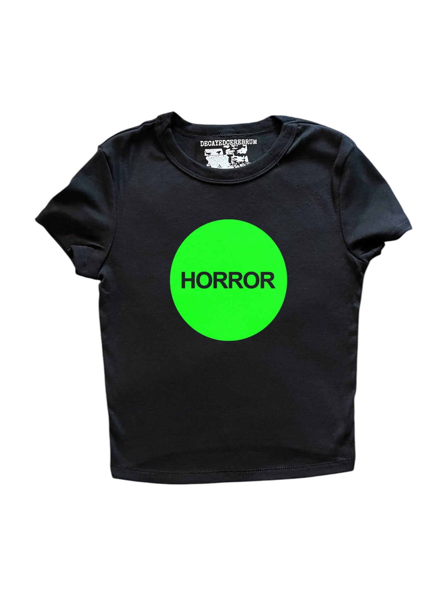 Horror sticker cropped baby tee