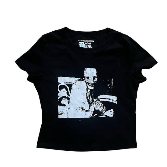 Russian sleep experiment cropped baby tee reject