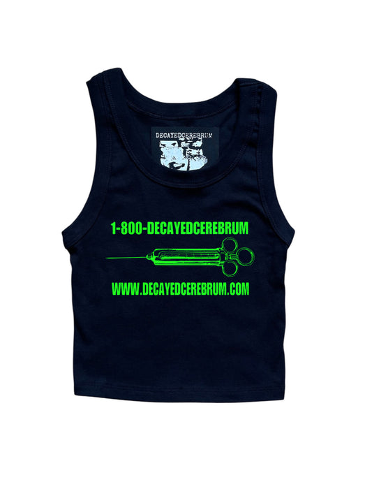 1-800-Decayedcerebrum cropped tank