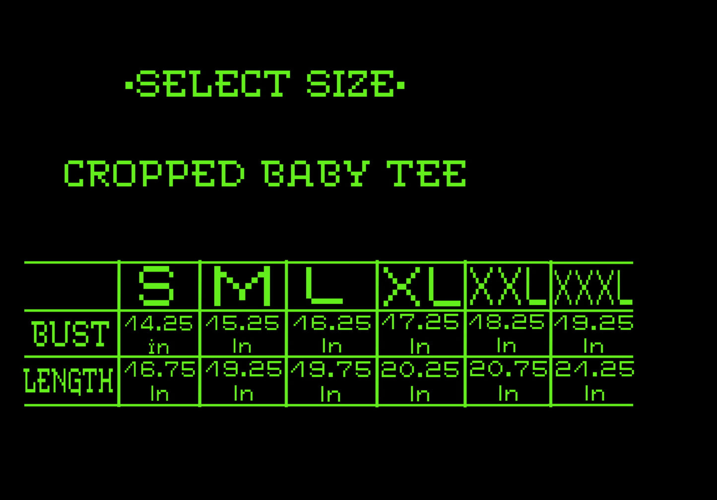 Any design on baby tee, tank top, baseball tee, pullover
