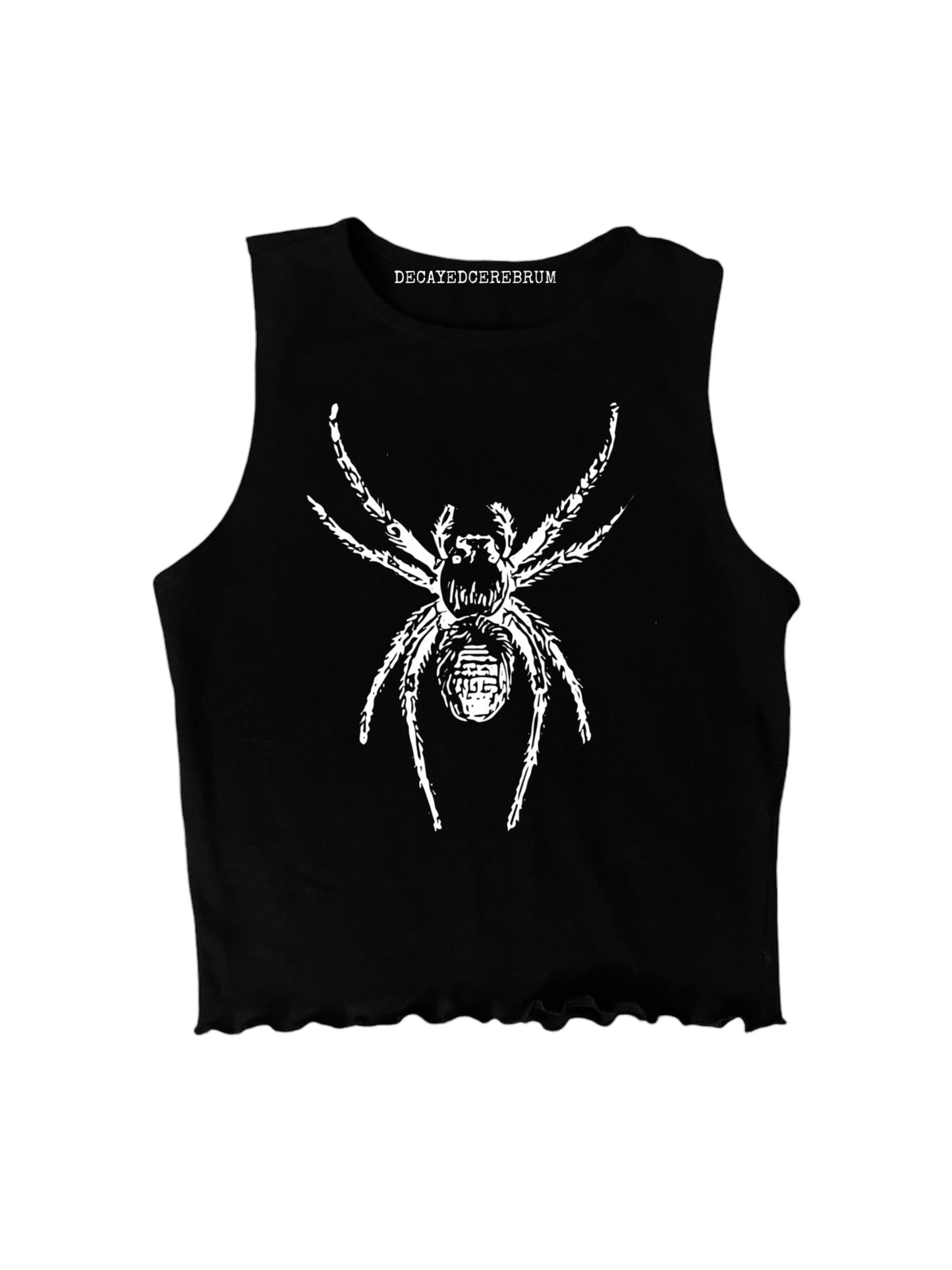Spider lettuce trim cropped muscle tee