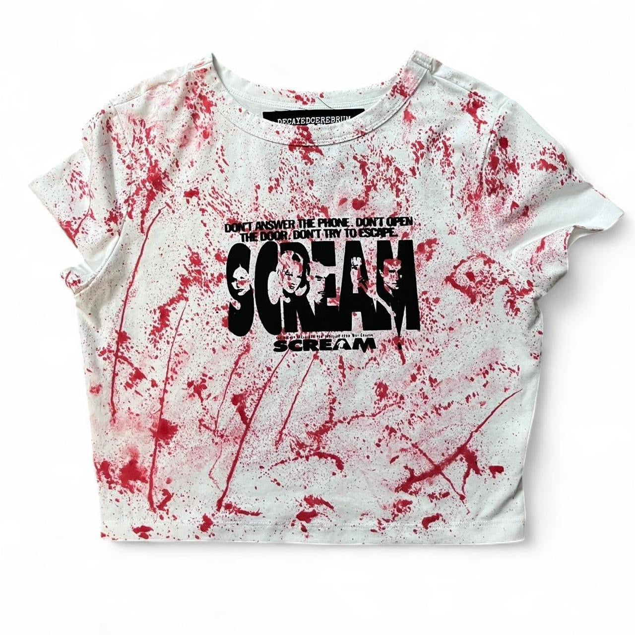 Bloody scream cropped baby tee 1/1