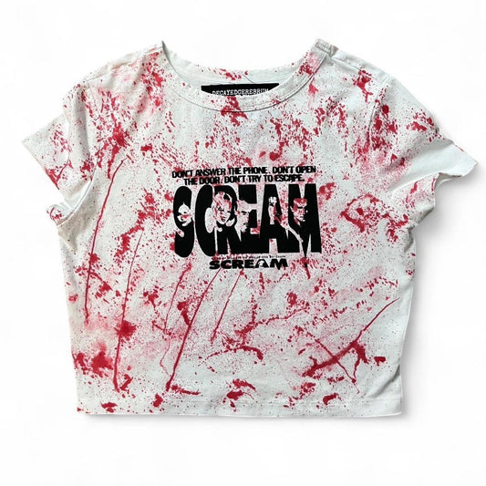 Bloody scream cropped baby tee 1/1