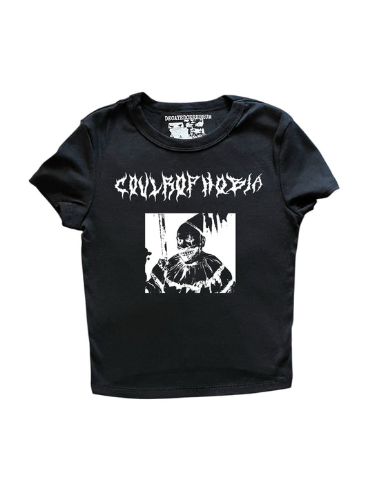 Coulrophobia cropped baby tee
