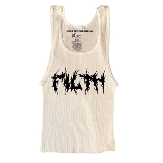 “Filth” cropped tank top
