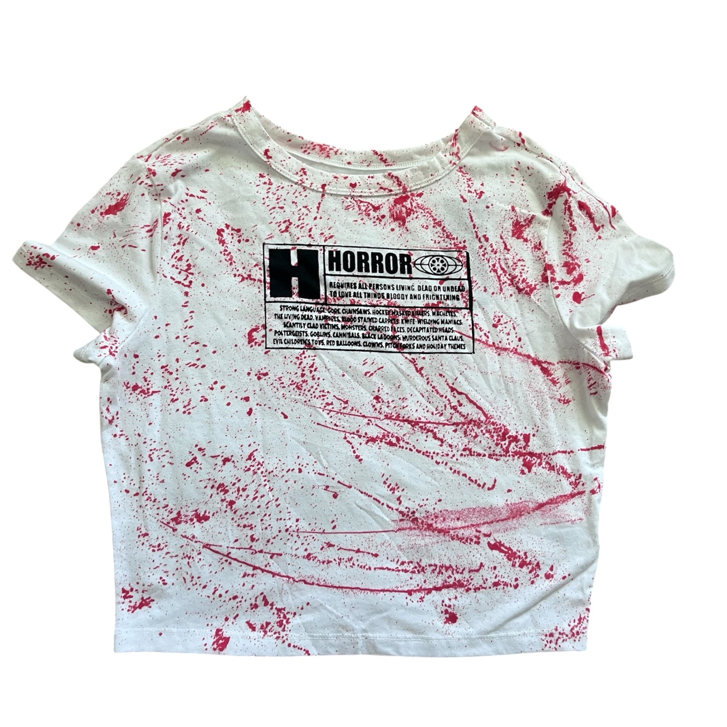 Bloody horror cropped baby tee 1/1