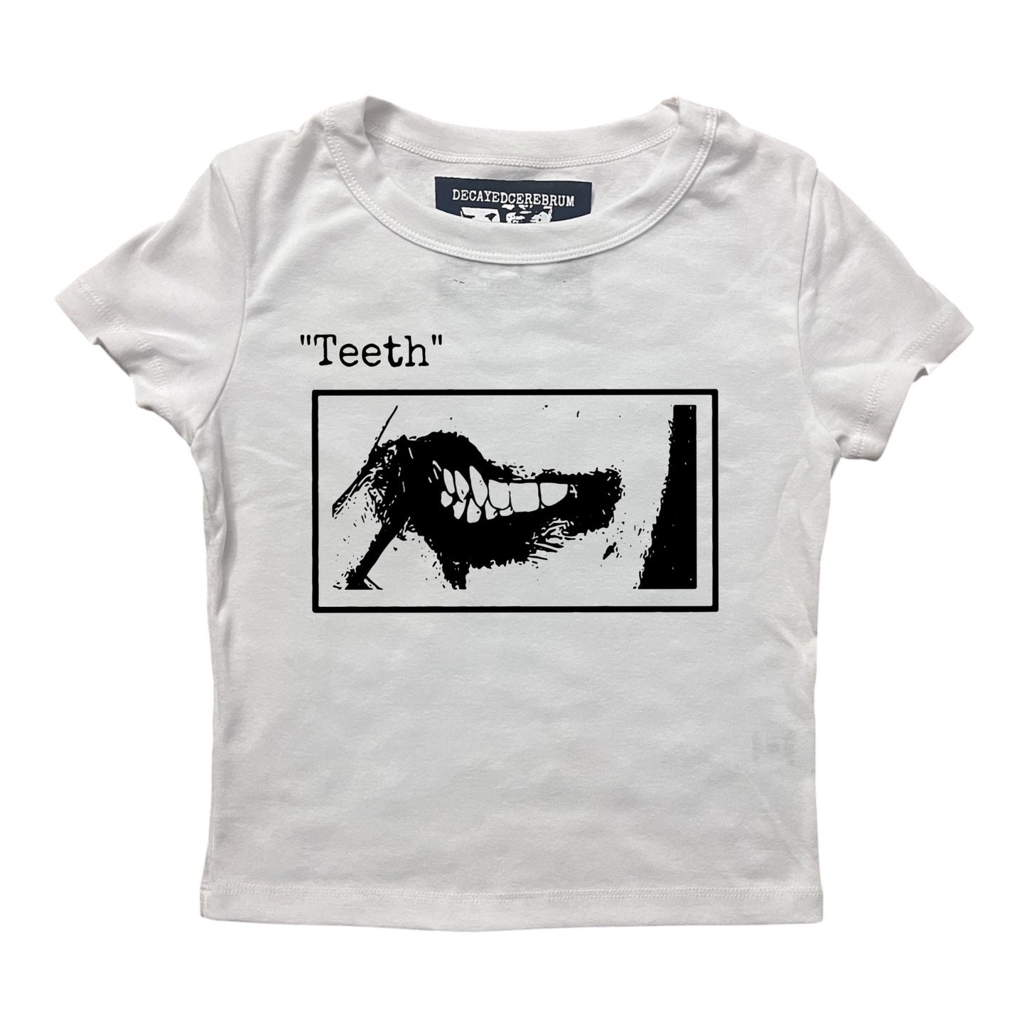 “Teeth” cropped baby tee
