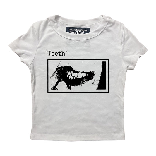 “Teeth” cropped baby tee