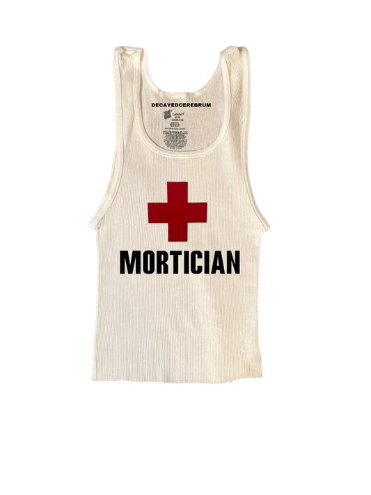 “Mortician” cropped tank top