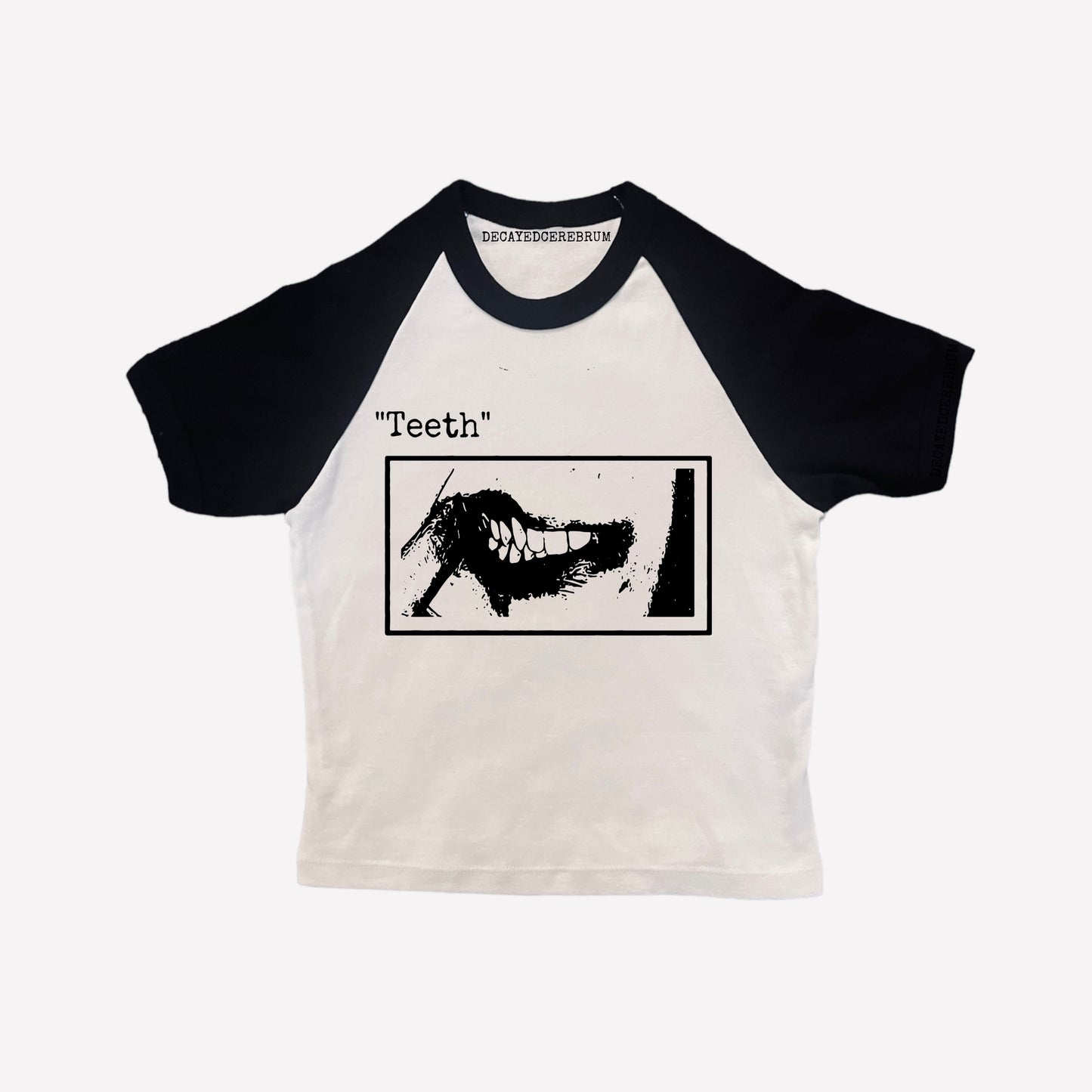 “Teeth” cropped baby tee