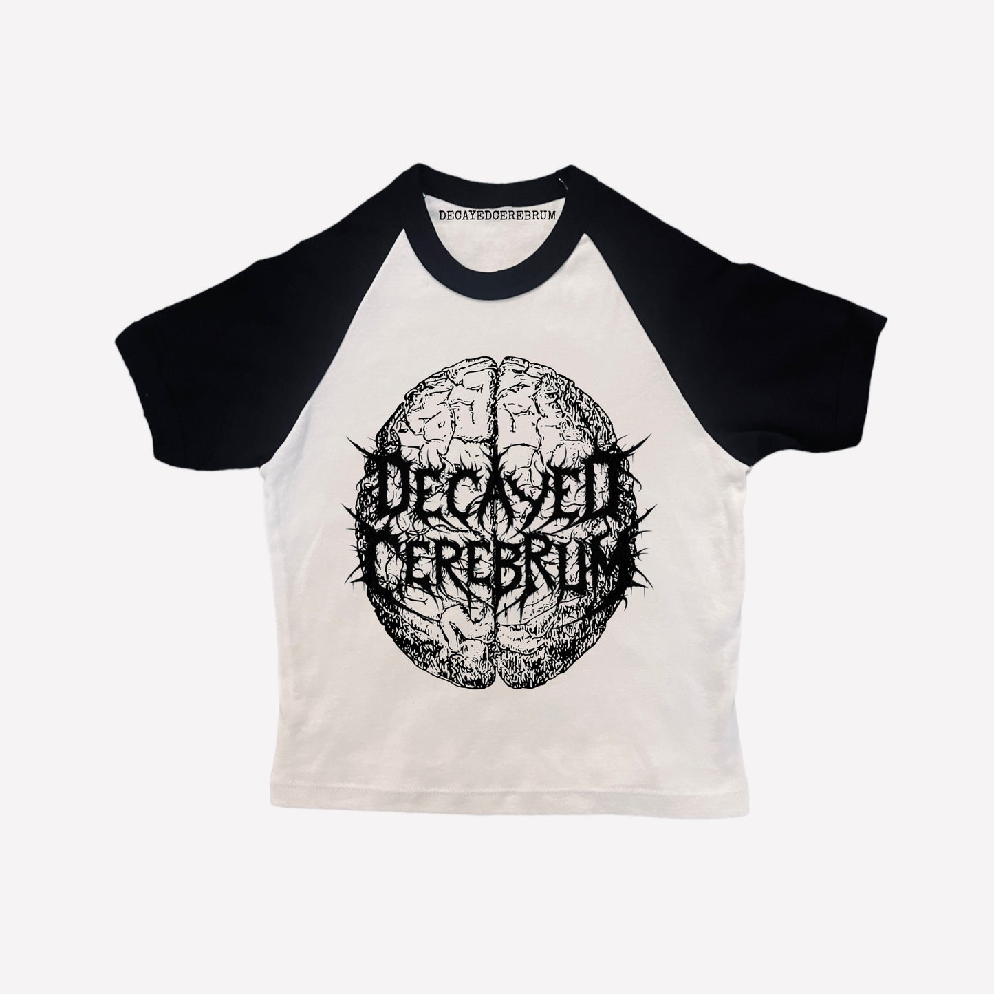 Decayedcerebrum brain baseball tee