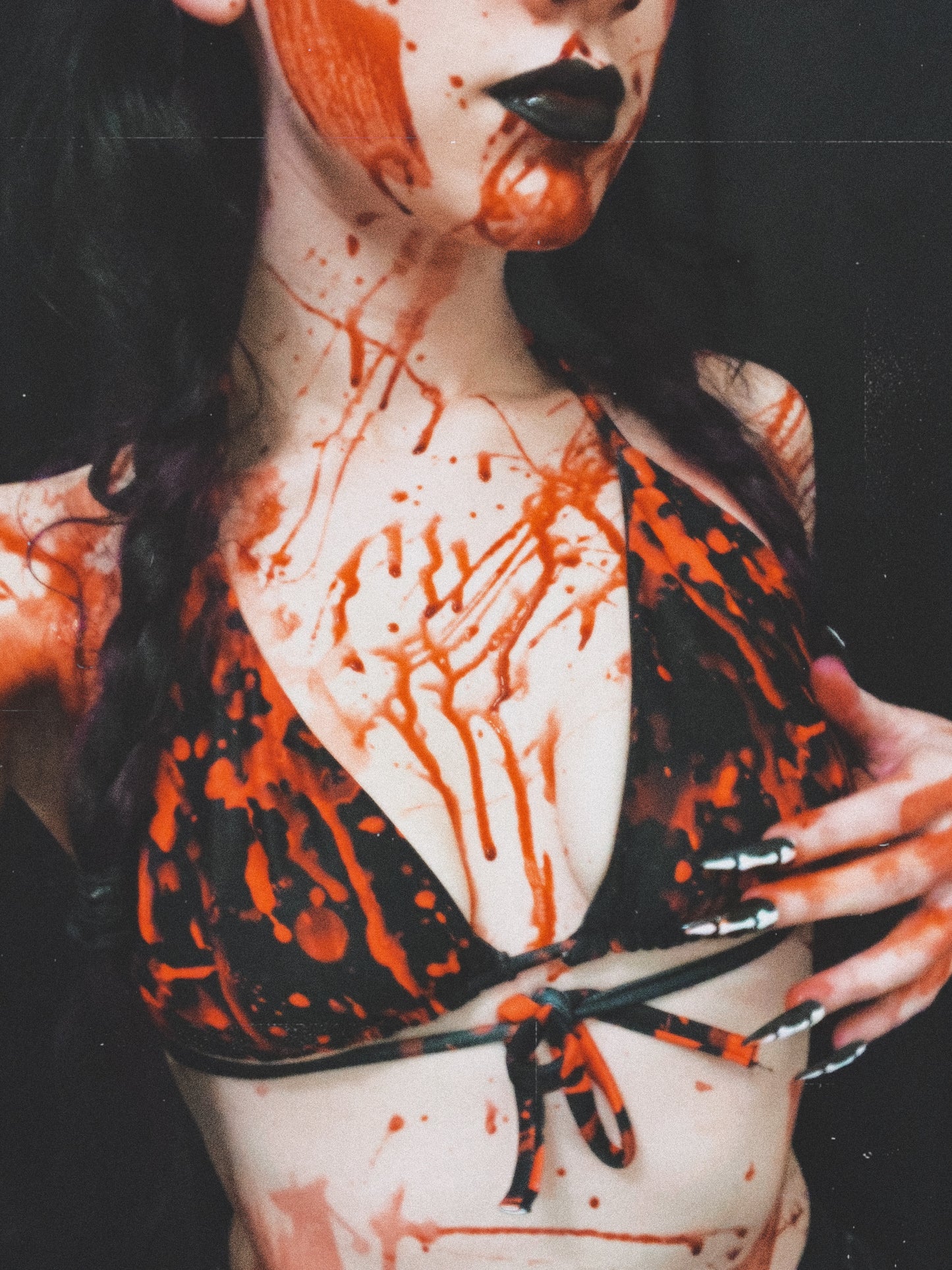 Bloody bikini top