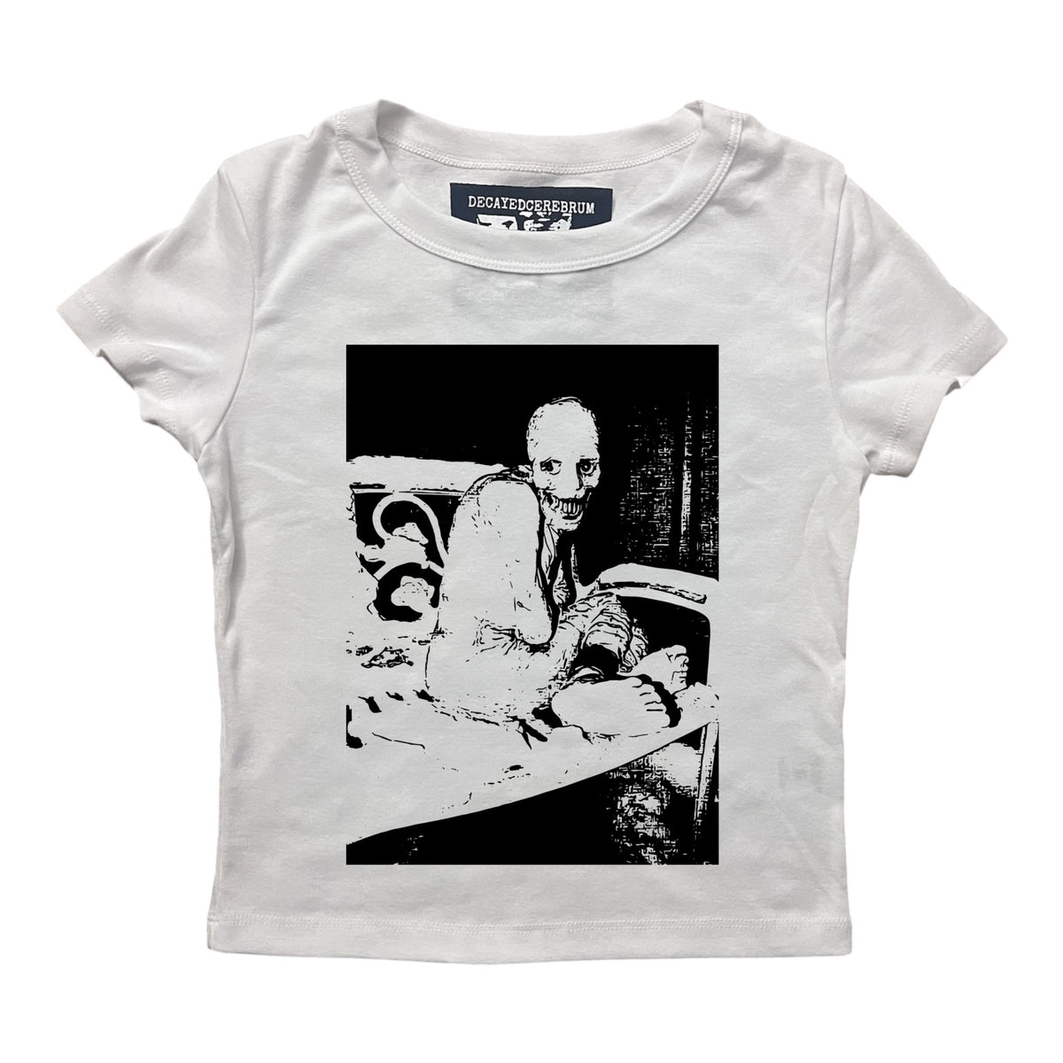 Russian sleep experiment cropped baby tee