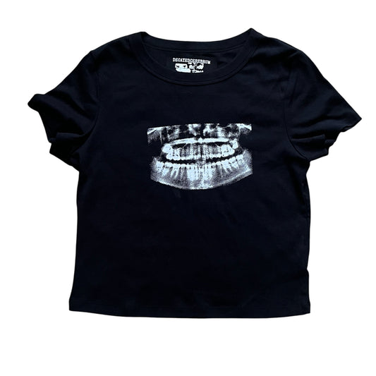 Alien x-ray cropped baby tee reject (Copy)