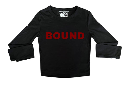 “Bound” cropped long sleeve
