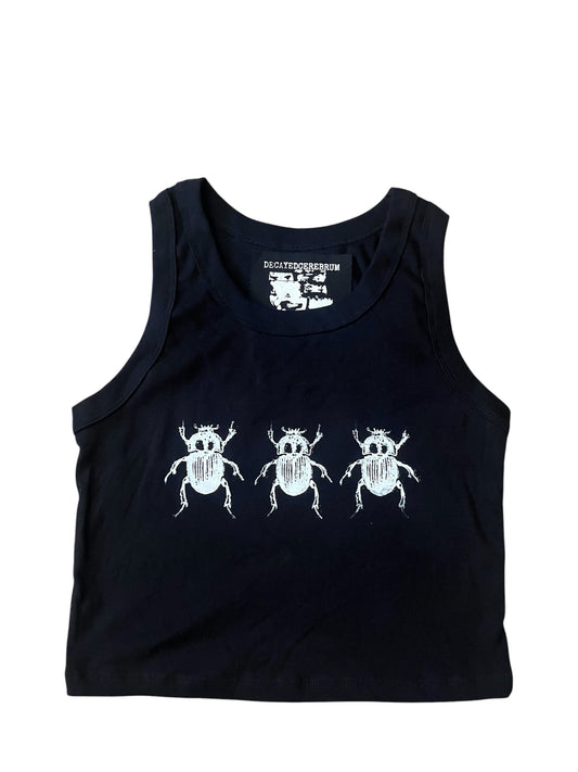 Goliath beetle cropped tank top reject