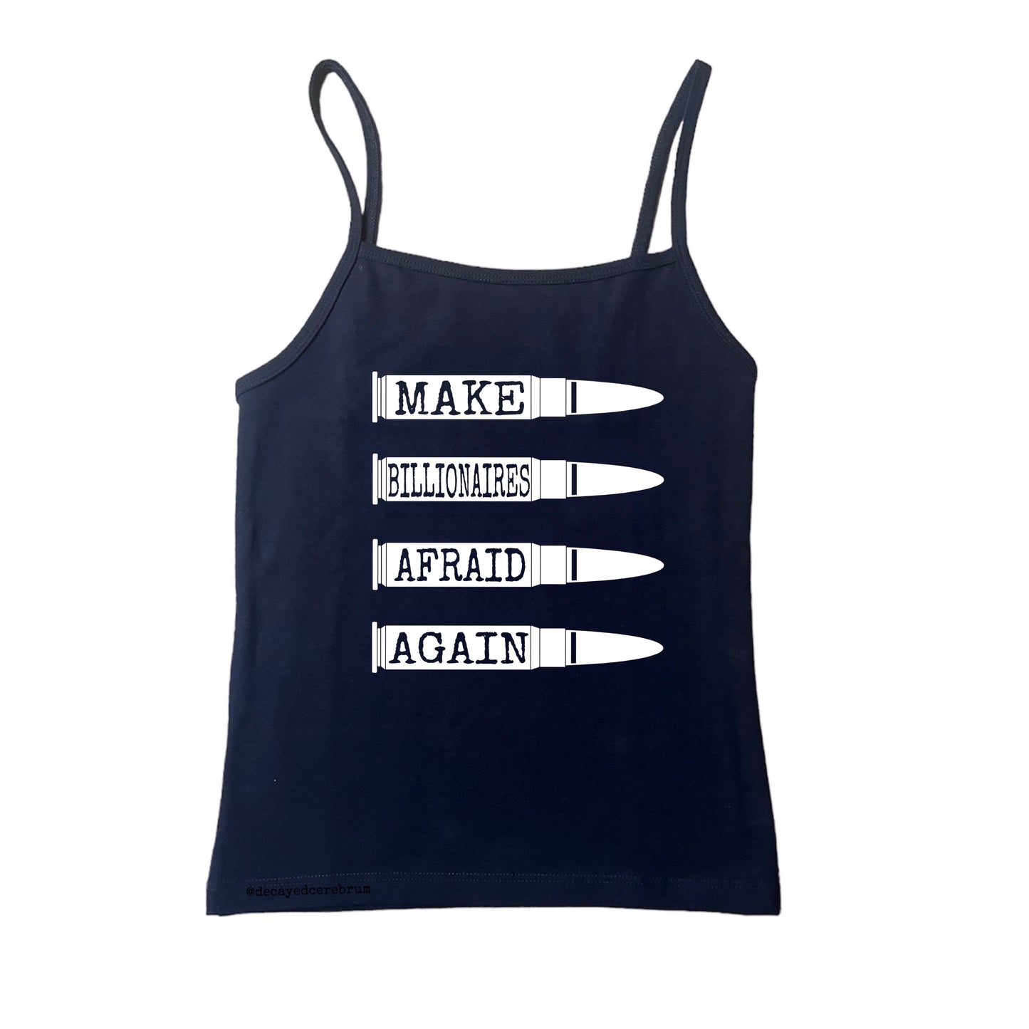 Make billionaires afraid again tank top