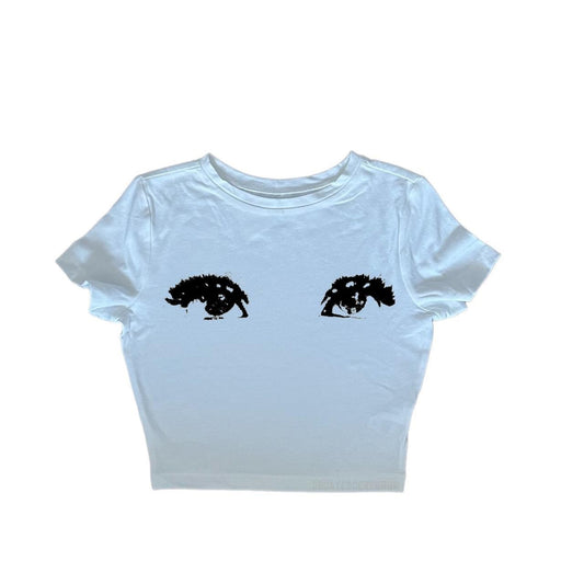Eyes cropped baby tee