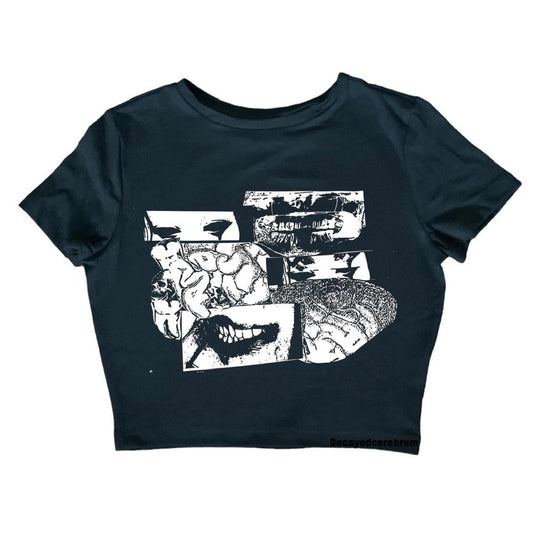 Anatomy cropped baby tee