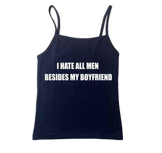 I hate all men besides cropped baby tee