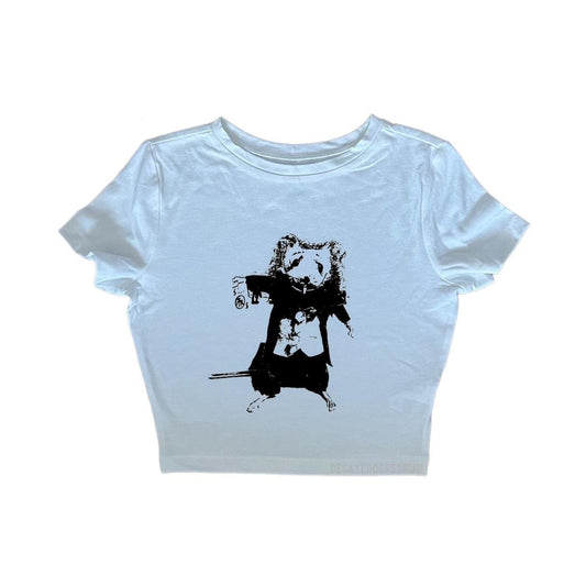 Joker mouse cropped baby tee